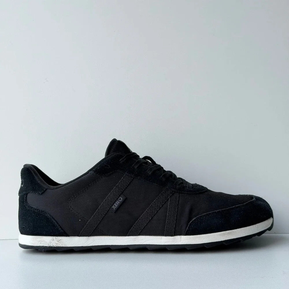 Xero Shoes Wynn Sneakers Mens 11 Black Barefoot Suede Minimalist Zero Drop